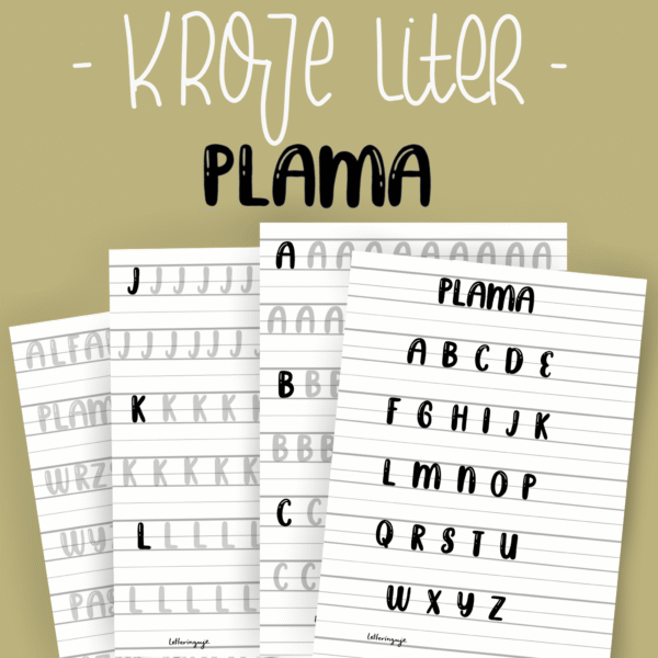 Wzorniki "Plama" Alfabet | kroje liter - Alfabety